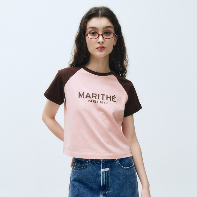 MaritheFrancoisGirbaud 女款 REGULAR LOGO 拉格蘭短版T恤