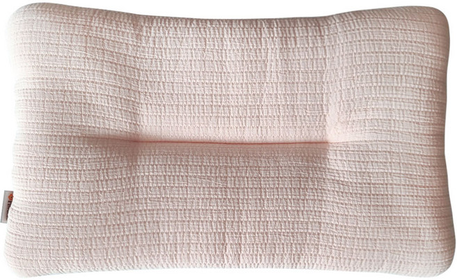 화모베이비 소프트거즈 앤 매쉬 유아납짝베개, 피치핑크