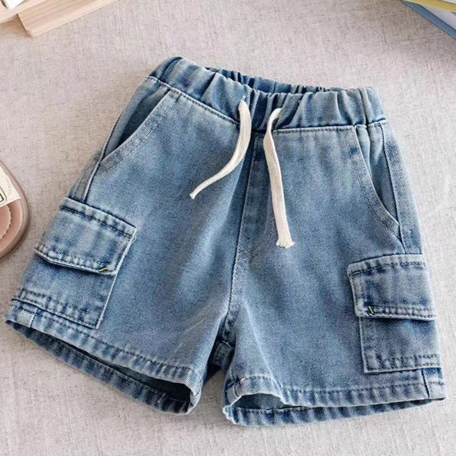 유블리 아동용 수미랑 데일리 포켓 카고 데님 팬츠