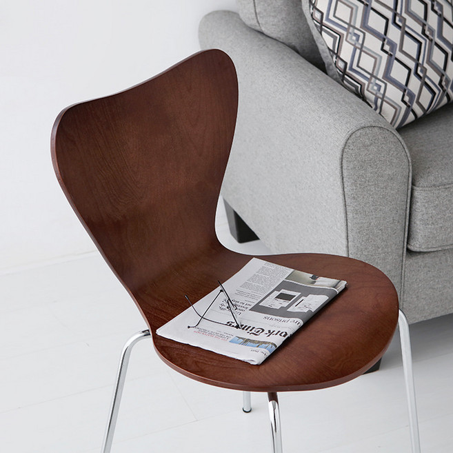 마켓비 KURBY 의자 A타입, 다크브라운, 2개