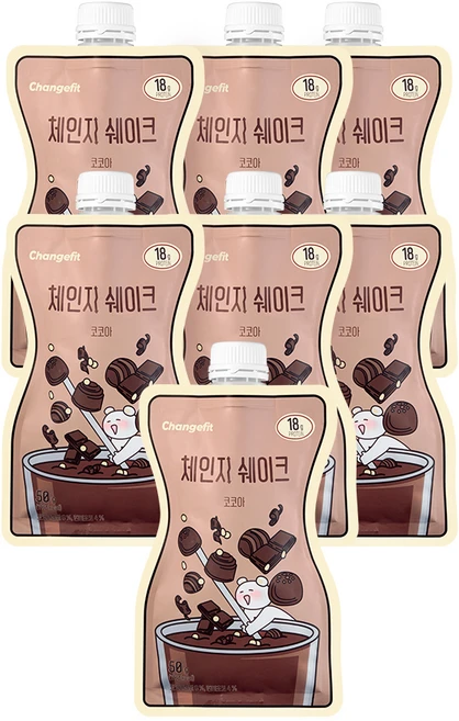 체인지핏 체인지 쉐이크 코코아, 50g, 7개 - 쿠팡