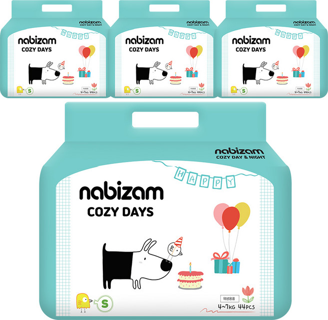 나비잠 코지 밴드형 기저귀, 소형(S), 176매