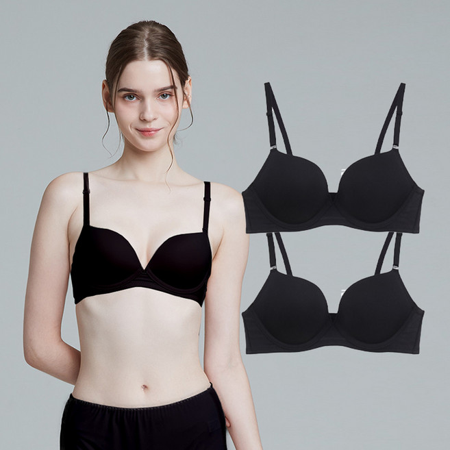 보디가드 여성용 노와이어 브라 2p