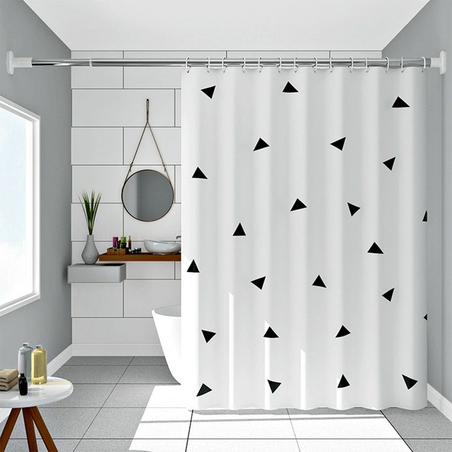 마메 방수 샤워 커튼, 삼각도트, 1개