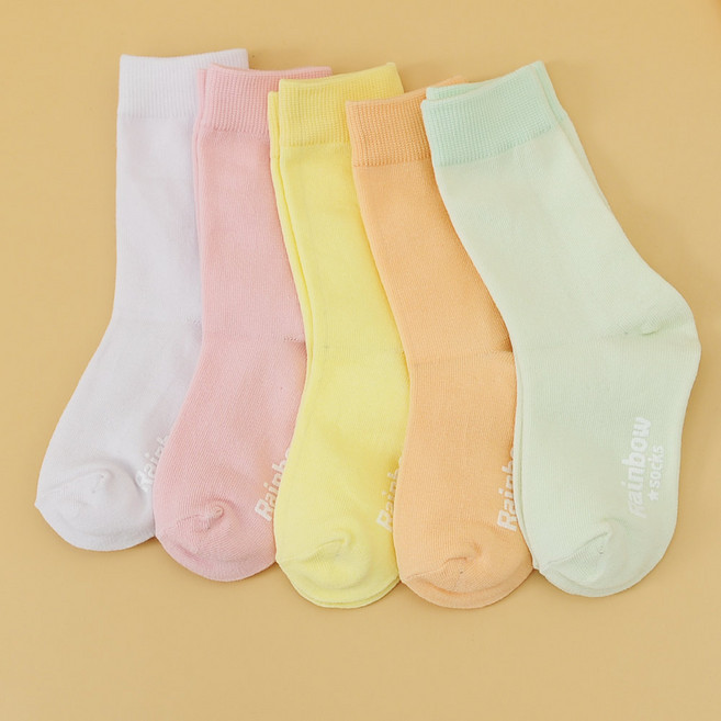 지앤 아동용 긴목 양말 퍼퓸 파스텔 5켤레 세트