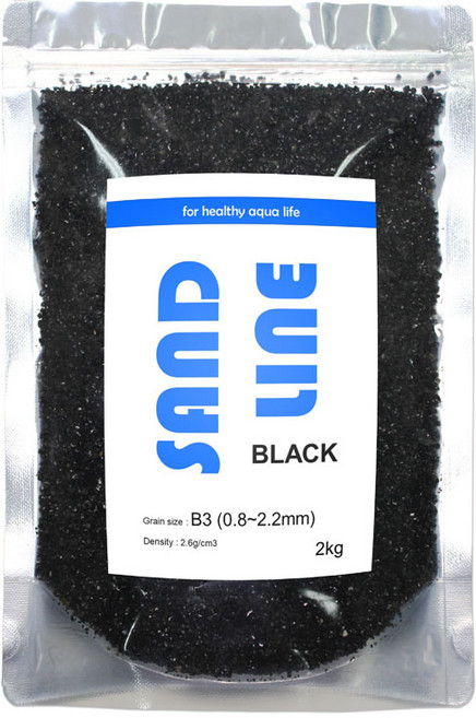 샌드라인 흑사 바닥재 B3 0.8~2.2mm 2kg, BLACK, 1개