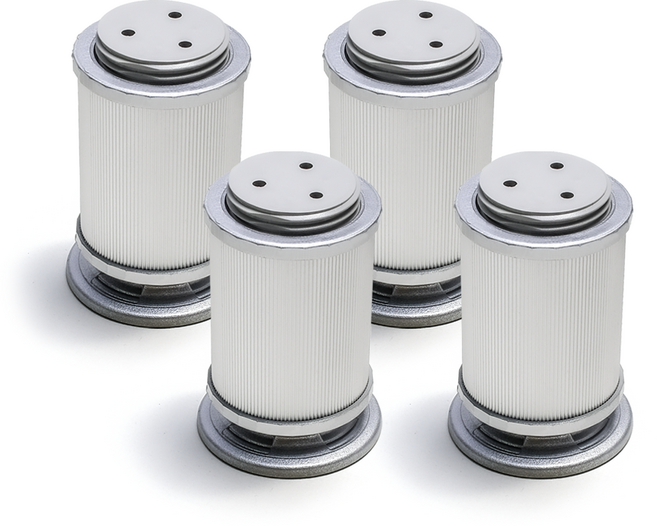 손잡이세상 알루미늄 주름발통B 80mm 의자부속품, 실버, 4개