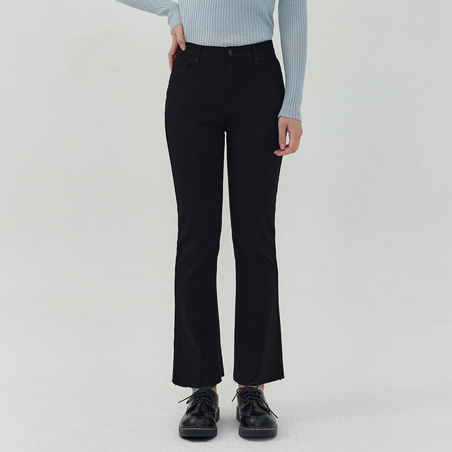 진마니아 여성용 허리스판 반하이웨스트 내츄럴 컷팅 부츠컷 데님 팬츠 C833WJM