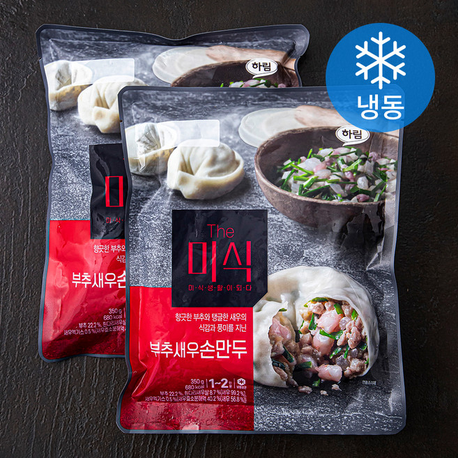 더미식 부추새우손만두 (냉동), 350g, 2개