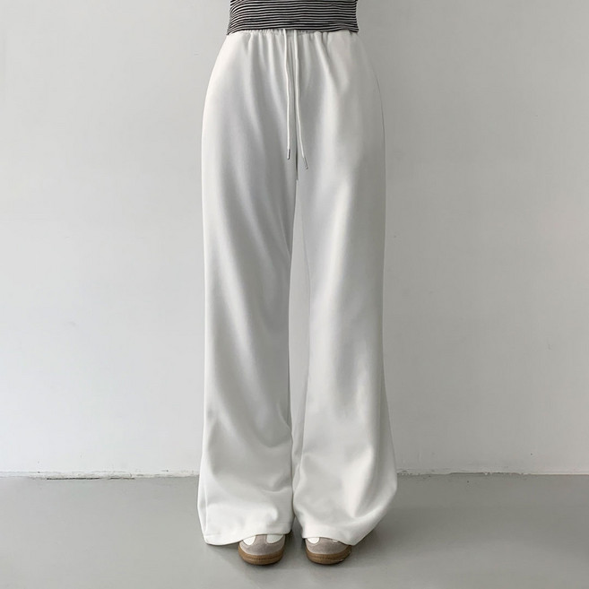 플랜데이 여성용 숏/미디움/롱 기장 디앤 포켓 와이드 부츠컷 트레이닝 팬츠