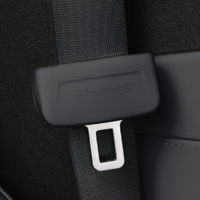 오토크루 자동차 안전벨트 실리콘 커버, 4개, 블랙