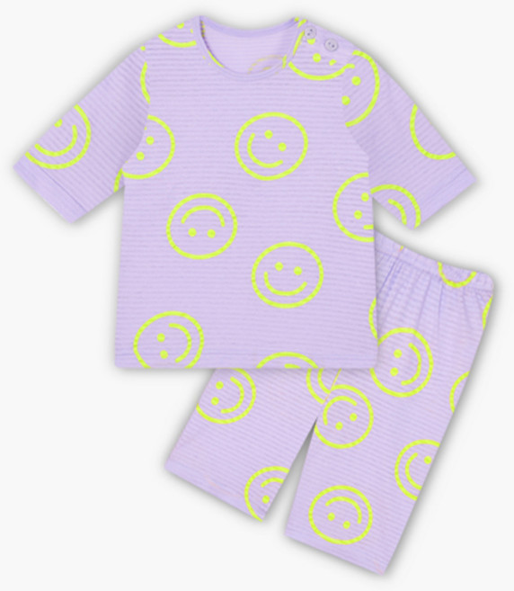 unifriend 兒童微笑七分家居服上下套裝
