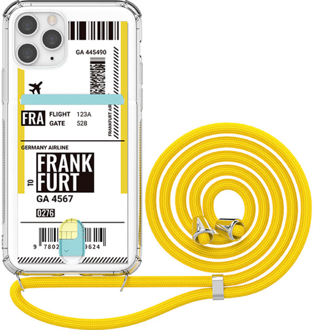 JUST4YOU 보딩 투명방탄 카드 목걸이 케이스