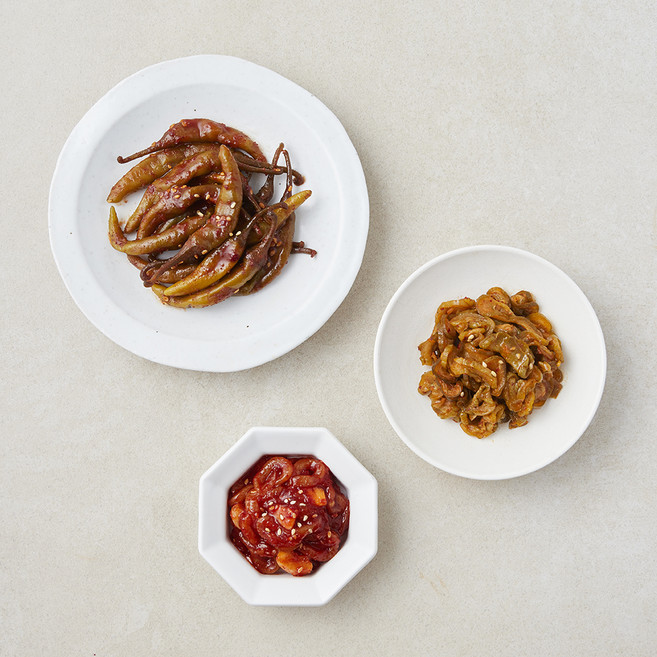 모두의집밥 밥도둑반찬 오징어젓갈 70g + 오이지무침 60g + 양념고추절임 60g 세트, 1세트