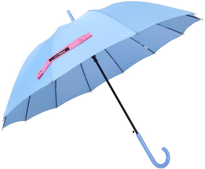 미치코런던 컬러 포인트 스트랩 자동 장우산