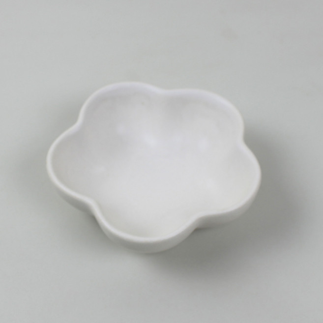 달소금 도자기 벚꽃 종지, 스노우화이트, 1개