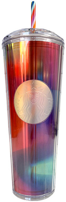 스타벅스 홀로그램 돔리드 콜드컵, 레인보우, 710ml