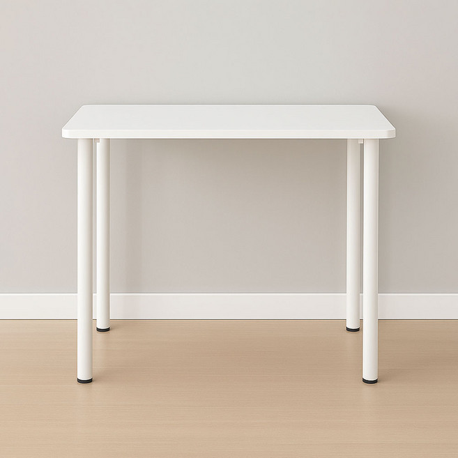가구느낌 히퍼 컴퓨터 1인 원룸 테이블, 화이트화이트