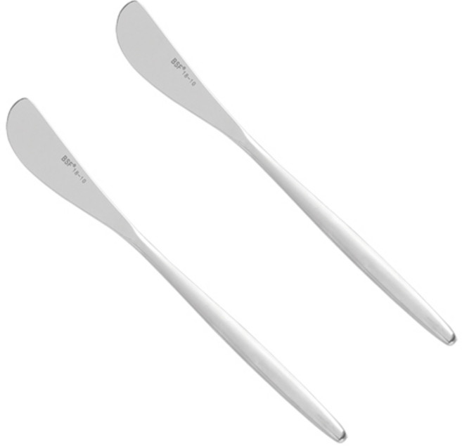 백산 몽블랑 킹덤 버터 나이프, 실버, 2개
