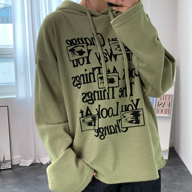 콘피아르 체인지 골지 시밀러 후드 티셔츠 TC6405