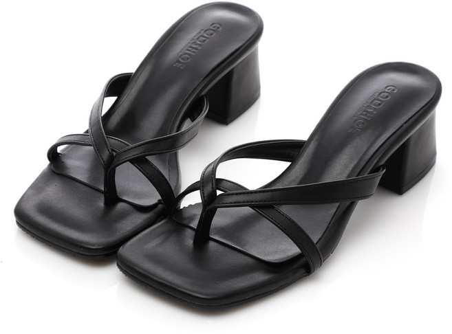 갓슈 여성용 주느린 원라인조리 뮬 5cm 미들힐