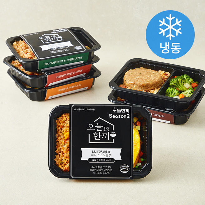 오늘한끼 시즌2 도시락 6종 세트 1.403kg (냉동), 235g, 1세트