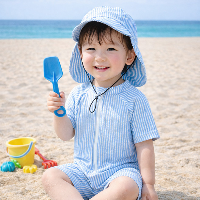 woojooi 兒童款Oliver泳衣泳裝 + 泳帽組