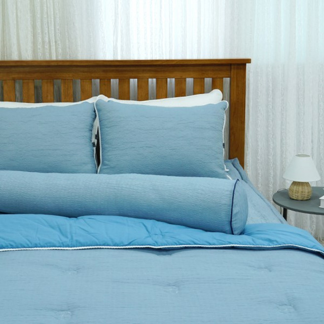 스누즈 국산 베라 스노우 시어서커 여름 바디필로우 커버, 블루그레이