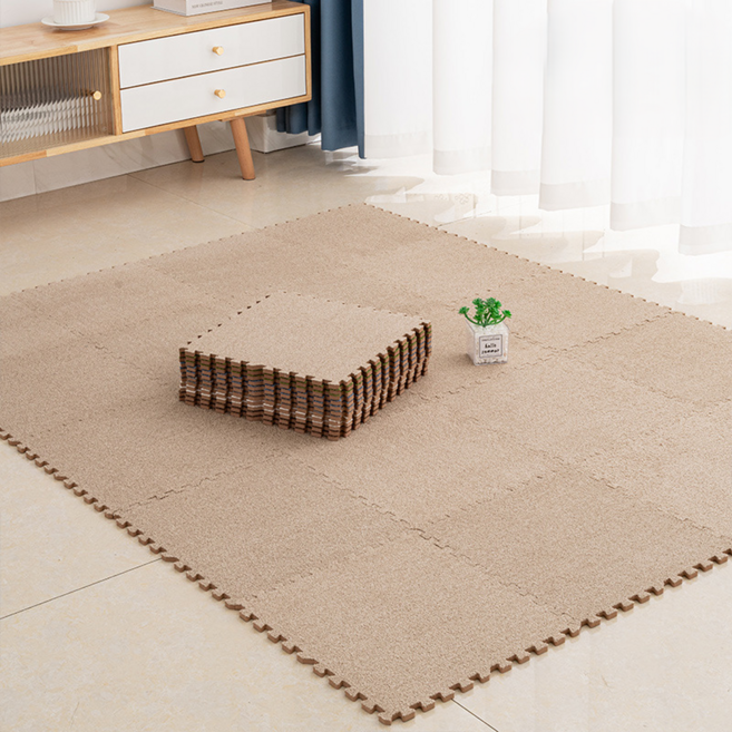 은희마법 편리한 조립식 카펫 타일 45 x 45 cm, 베이지, 10개