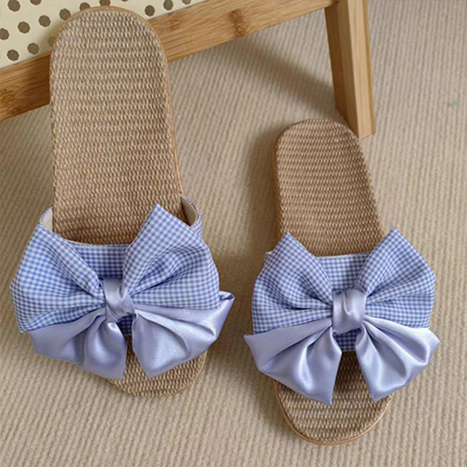 홈플로우 빅리본 포인트 가벼운 실내화, 블루, 1개