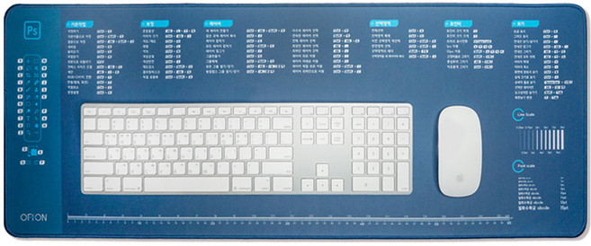 오피온 단축키 프린팅 마우스 장패드, 퀵셀 포토샵, 1개