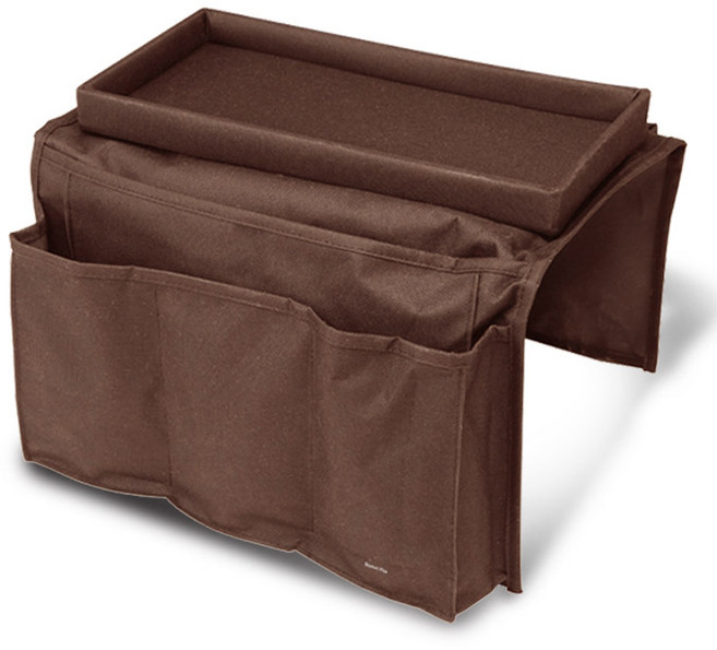 마켓플랜 소파 팔걸이 수납백, 브라운, 1개