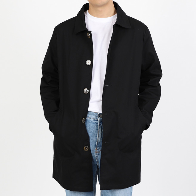 CONFIAR 男士單排扣棉質短版大衣 TC6601