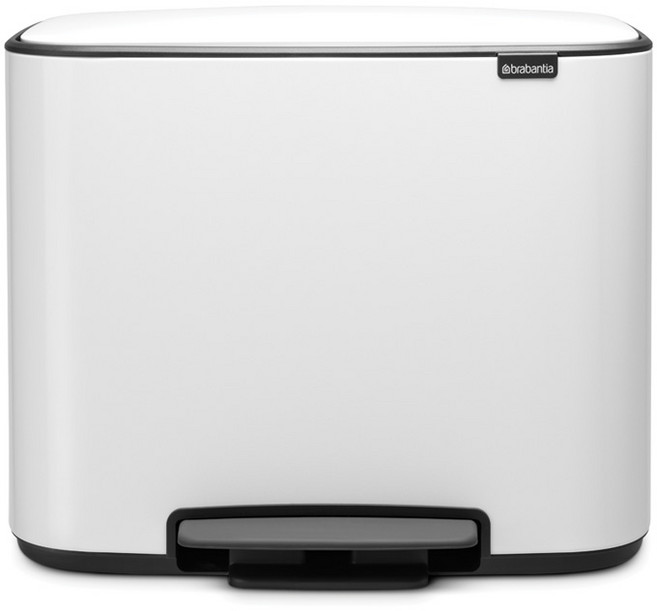 브라반티아 보 페달 빈 이너버킷 휴지통 34L + 전용 봉투 11L x 3p + 23L x 3p 세트, 화이트, 1세트
