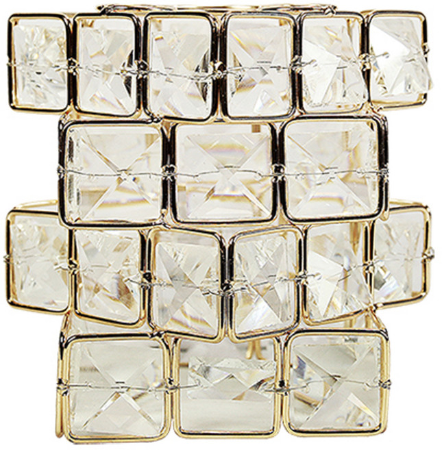 노마드 크리스탈 쉐이드 랜턴소품 큐브 N-8160, 골드, 1개