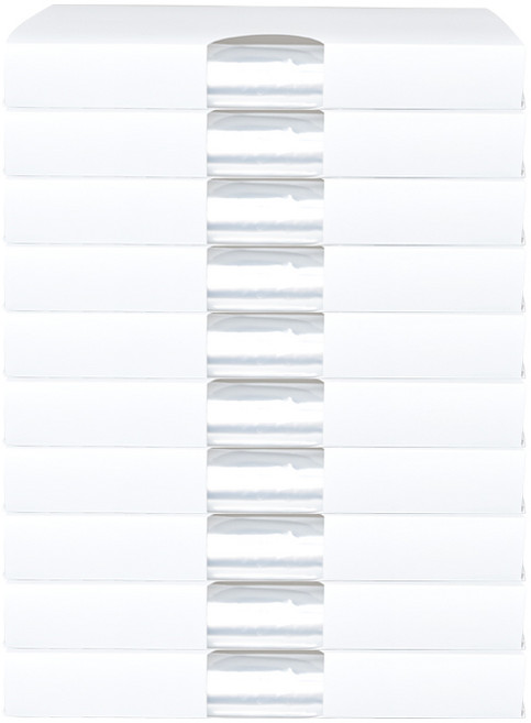 모노플랫 비닐 정리함 M, 화이트, 10개