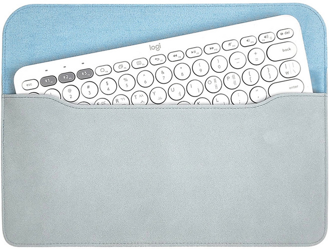 BOHO 블루투스 키보드 휴대용 가죽 파우치 로지텍 K380 MX Keys Mini, 스카이, 1개