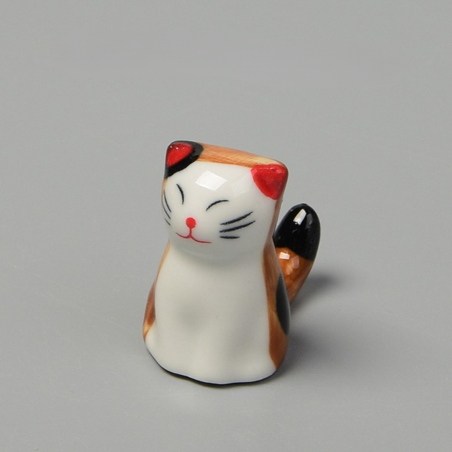 씨엠원 간편한 수저받침 고양이 테이블 장식 타입 4 4 x 2.5 x 4 cm, 혼합색상, 4개