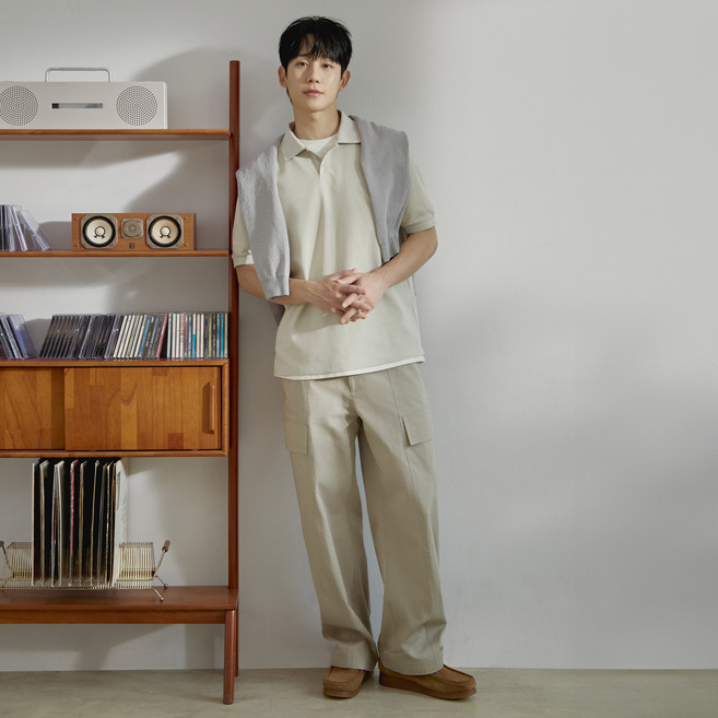 마인드브릿지 남성용 꾸뛰르 와이드 카고변형 풀밴딩팬츠 MZPT3171