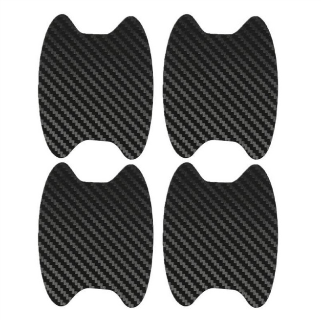 메오 자동차 도어 카본 보호필름 스티커 가드용품 4p, 블랙, 1세트