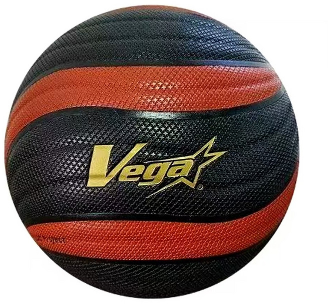 台灣 Vega 十字紋合成皮旋風異形籃球 棕色/黑色, 1顆, OBU-722BK