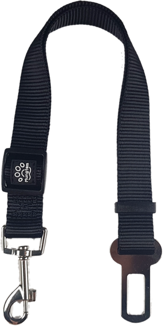 멍템 강아지 안전벨트 차량용, 블랙, 1개