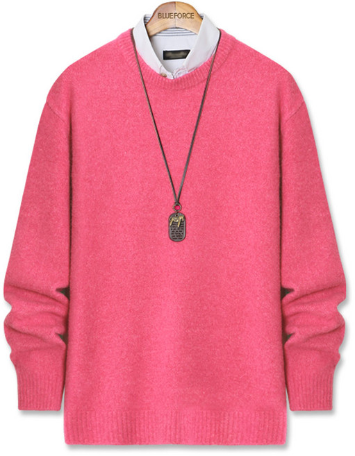 블루포스 남성용 니트 렉스밈 베이직 라운드 티셔츠