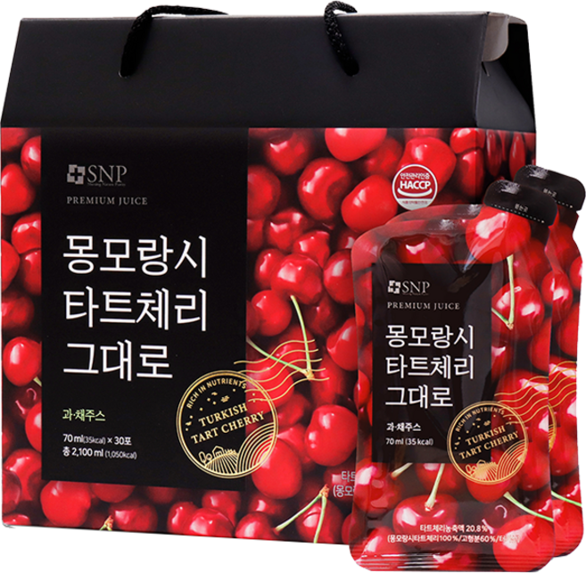 에스엔피 몽모랑시 타트체리 그대로 과즙 30p, 2.1L, 1개
