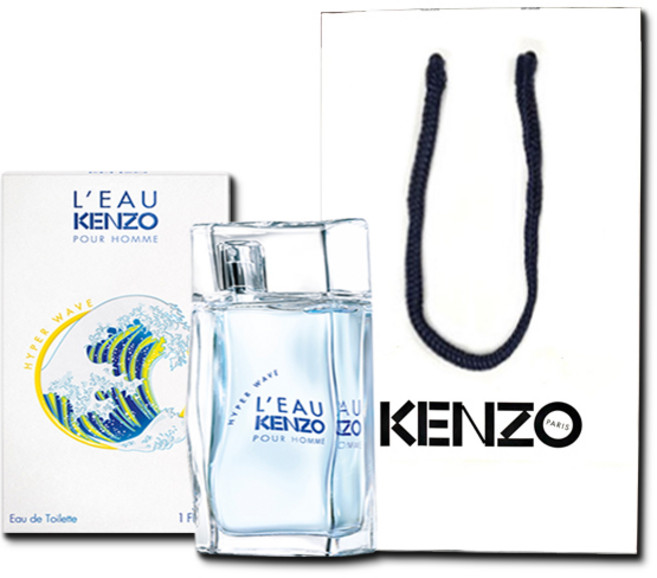 겐조 뿌르 옴므 하이퍼 웨이브 EDT 50ml + 겐조 쇼핑백, 1개, 30ml