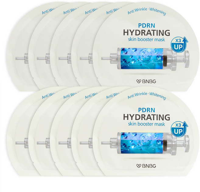 비앤비지 스킨부스터 PDRN 하이드레이팅 마스크팩, 1개, 10개입