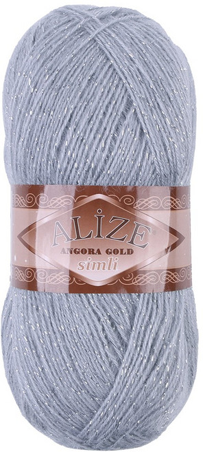 alize 앙고라골드 심리 뜨개실, 1개, 021 펄연그레이