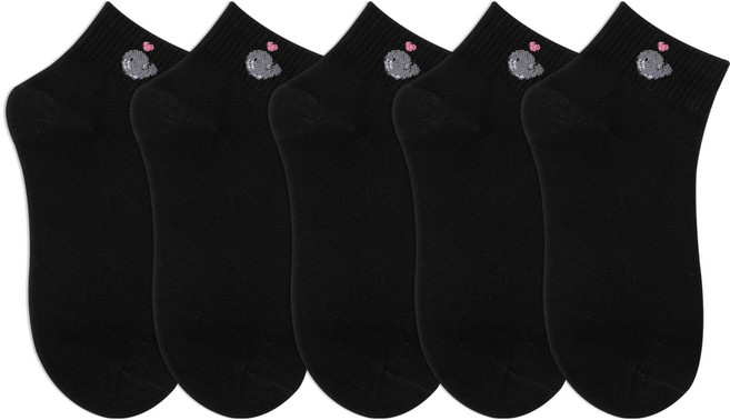 박군 여성용 미니고래 단목 양말 5켤레 세트