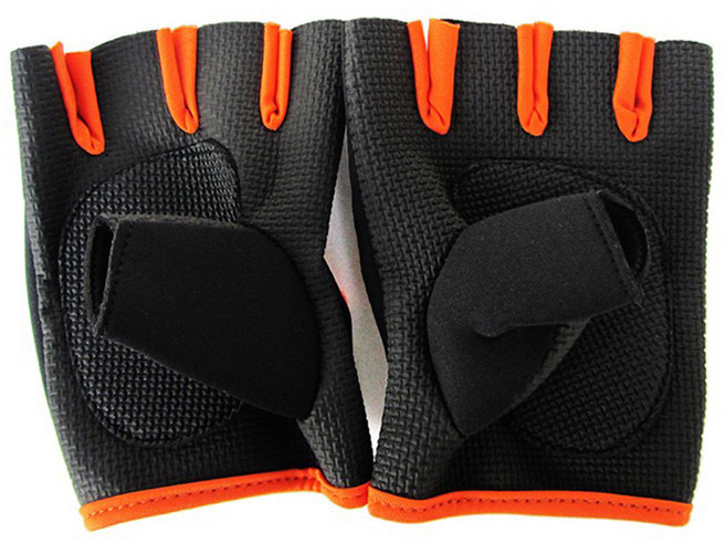 스타 하프 타입 보호 헬스 장갑, 오렌지, 1개