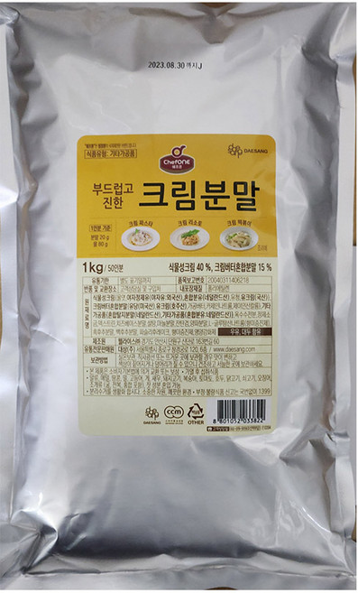 쉐프원 부드럽고 진한 크림분말, 1kg, 1개